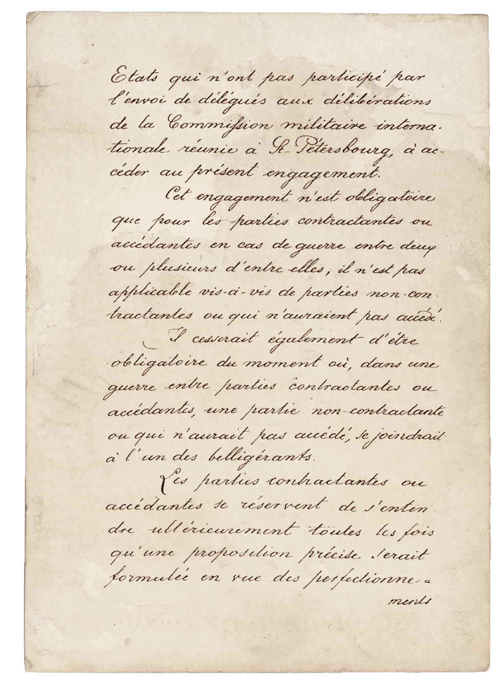 Текст Санкт-Петербургской декларации 1868 года